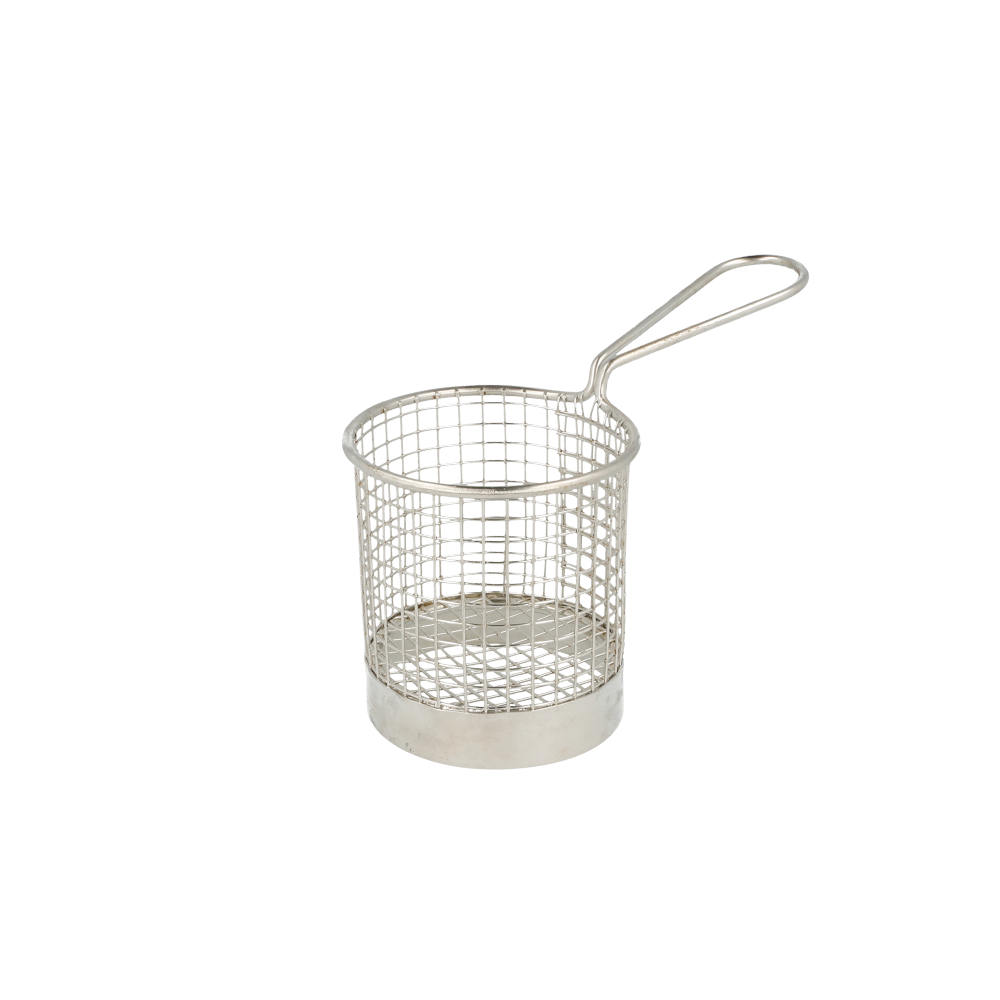 MINI FREIDORAS REDONDAS 'ARTINOX' Ø 9x8 CM CROMADO ACERO (6 UNID.)