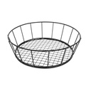 BASKET REDONDO Ø 24,1x7 CM NEGRO ACERO (12 UNID.)