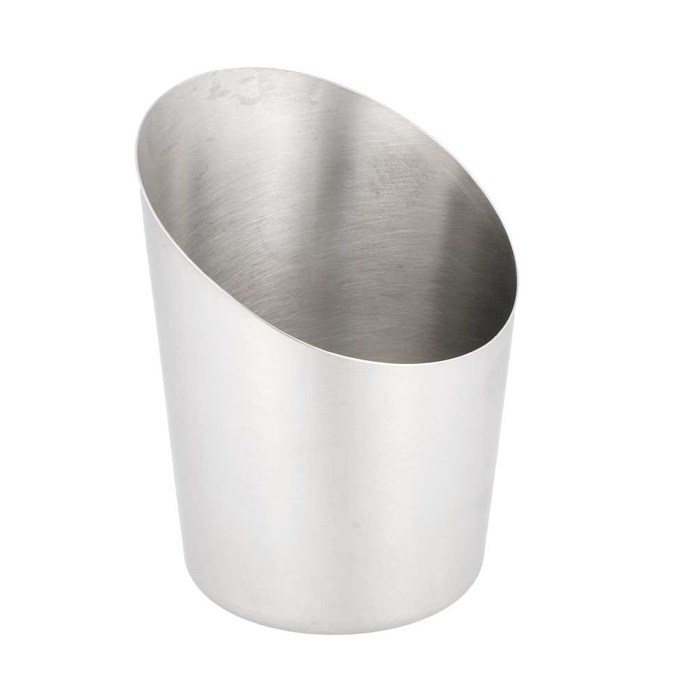 Tarrinas Fritas Truncadas, Lisas 'Artinox' Ø 8,5X8,5 Cm Plateado Inox (12 Unid.)