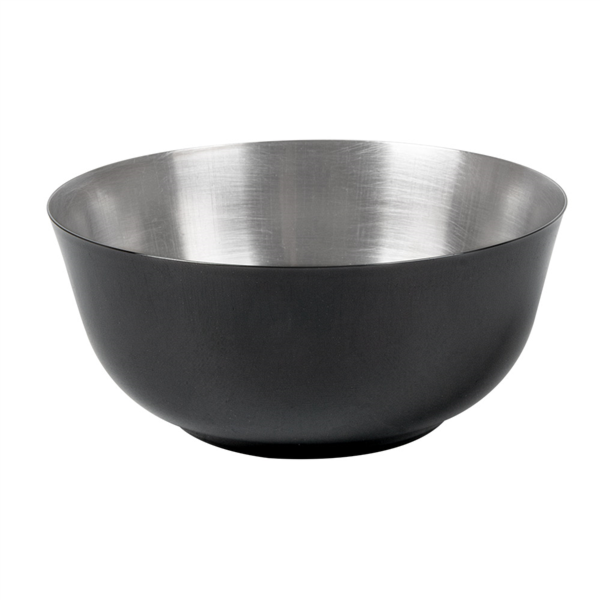 BOL 'ARTINOX' 284 ML Ø 10,5x4,8 CM NEGRO INOX (6 UNID.)