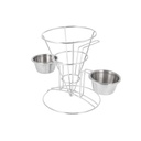 Basket Con 2 Tarrinas 'Artinox' 10,8X15,24 Cm Plateado Inox (12 Unid.)