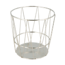 BASKET GRISINES 'ARTINOX' Ø 11,5x11,5 CM PLATEADO INOX (24 UNID.)