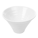 CUENCOS CÓNICOS ESTRIADOS 160 ML Ø9,5x6,5 (h) CM BLANCO PORCELANA (6 UNID.)