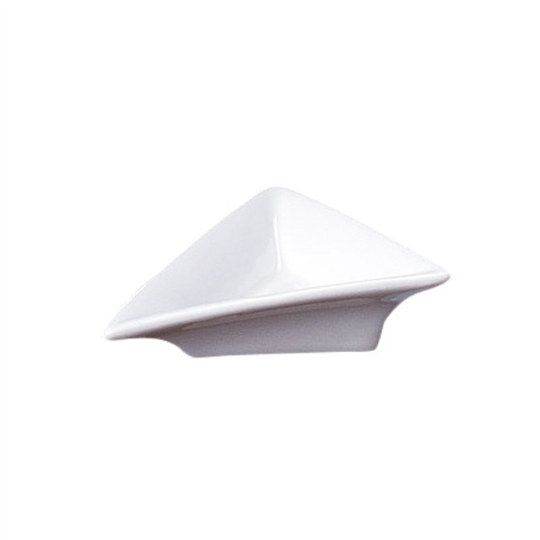 RECIPIENTES TRIANGULARES 7,5x7,5x2,4 CM BLANCO PORCELANA (12 UNID.)