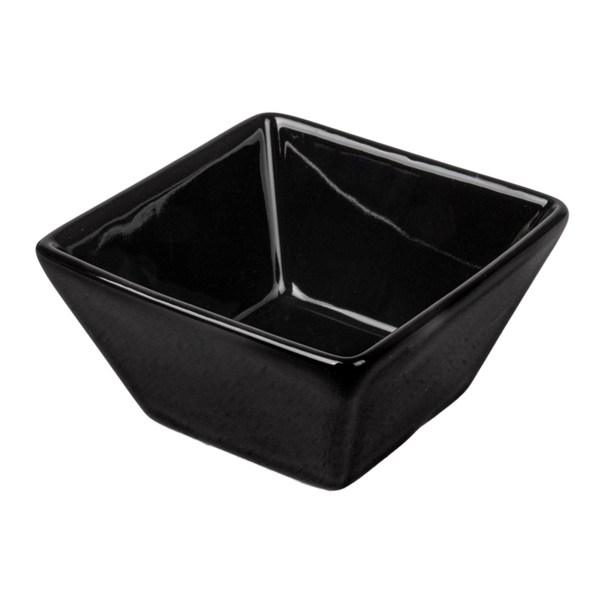 Ramequines 'Waki Glass' 90 Ml 7,3X7,3X4,1 Cm Negro Porcelana (12 Unid.)