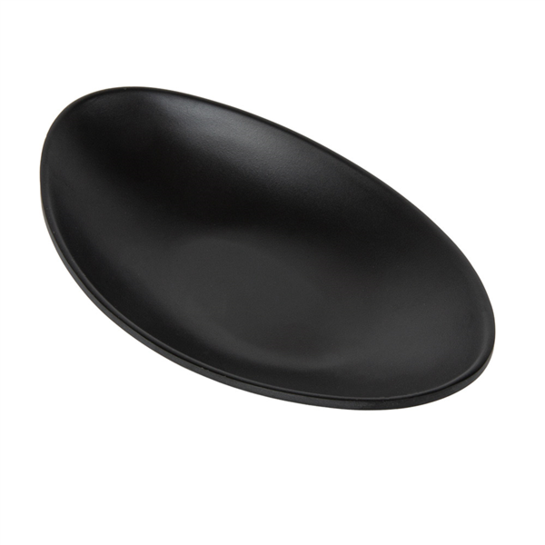 BOLES OVALES 'ASAMI WARE' 18,2x10,1x3 CM NEGRO MELAMINA (6 UNID.)