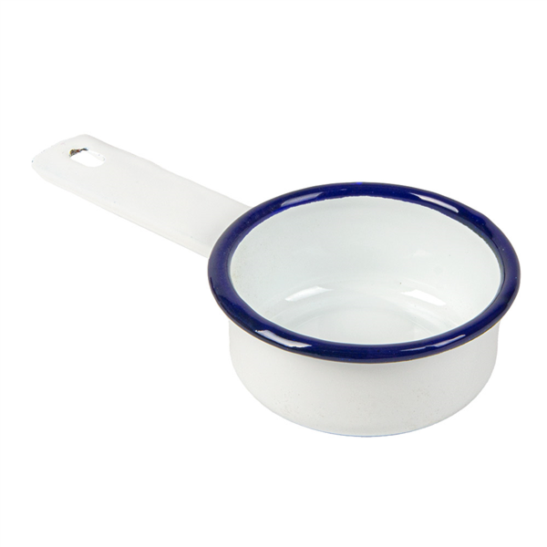 Mini Ollas 'Enamelware' 50 Ml 13,7X7X2,9 Cm Blanco Hierro Esmaltado (6 Unid.)