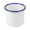 BOLES 'ENAMELWARE' 350 ML Ø 8x8 CM BLANCO HIERRO ESMALTADO (6 UNID.)