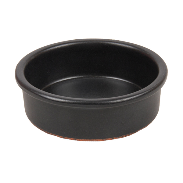 Recipientes De Loza Para Tapas 100 Ml Ø8,95X2,9 Cm Negro Cerámica (42 Unid.)