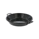 MINI PAELLA VALENCIANA ESMALTADA 'ARTINOX' Ø12x2,4 CM NEGRO ACERO (10 UNID.)