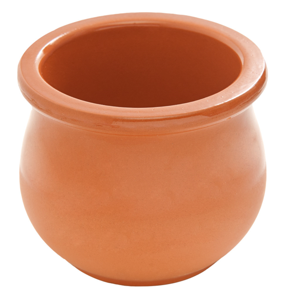 RECIPIENTES DE LOZA PARA REQUESÓN 180 ML Ø 8x6,7 CM MARRÓN ROJIZO CERÁMICA (50 UNID.)