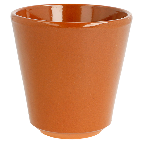 VASOS DE LOZA 200 ML Ø 8,7x8,7 CM MARRÓN ROJIZO CERÁMICA (36 UNID.)