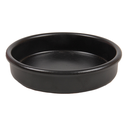 RECIPIENTES DE LOZA PARA CREMA CATALANA 220 ML Ø12x2,6 CM NEGRO CERÁMICA (44 UNID.)
