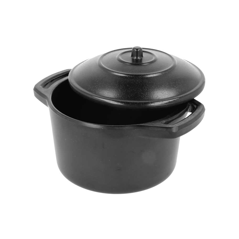 Mini Cacerolas Con Asas Y Tapa 'Asami Ware' 300 Ml Ø10,5X6,5 Cm Negro Melamina (12 Unid.)