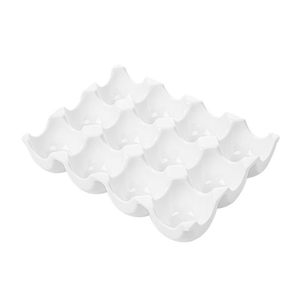 Bandejas "12 Huevos" 19,1X14X3,5 Cm Blanco Porcelana (6 Unid.)