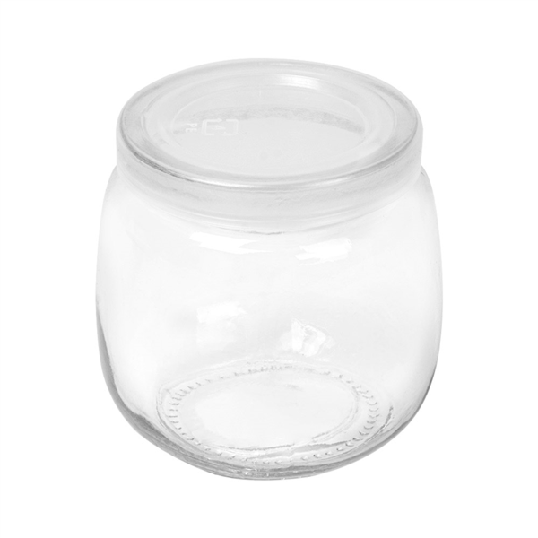 TARRO CON TAPA 'WAKI GLASS' 200 ML Ø 7,3x7,3 CM TRANSPARENTE CRISTAL (72 UNID.)