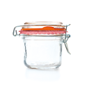 TARRO CIERRE CLIP + PAPEL VICHY 200 ML Ø 8x8,5 CM TRANSPARENTE CRISTAL (48 UNID.)