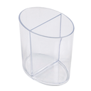 RECIPIENTES INYECTADOS REUTILIZABLES "ELIPSES" 2x60 ML 6,5x4,5x6,5 CM TRANSPARENTE PS (300 UNID.)