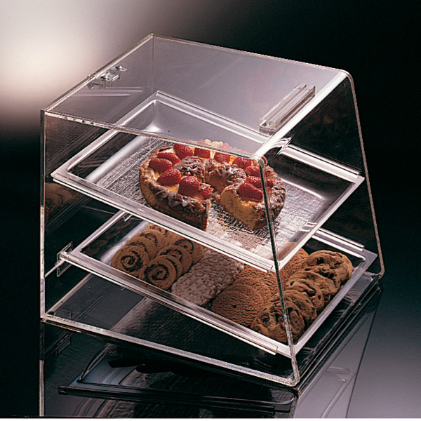 EXPOSITOR PASTELERÍA 2 PISOS 35x42,5x44,5 CM TRANSPARENTE ACRÍLICO (1 UNID.)
