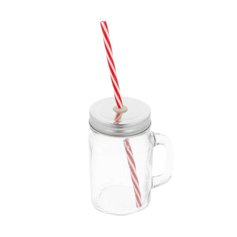 JARRA + TAPA + CANUTILLO 'WAKI GLASS' 450 ML 10,5x8x13 CM TRANSPARENTE CRISTAL (24 UNID.)