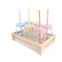 CONJUNTO 6 JARRAS+CANUTILLO CON CAJA 530 ML Ø 8,8x13,3 CM TRANSPARENTE CRISTAL (6 UNID.)