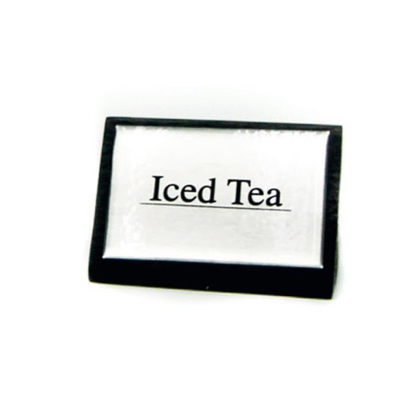 IDENTIFICADORES "ICED TEA" 7,5x4,5 CM NEGRO MADERA (1 UNID.)
