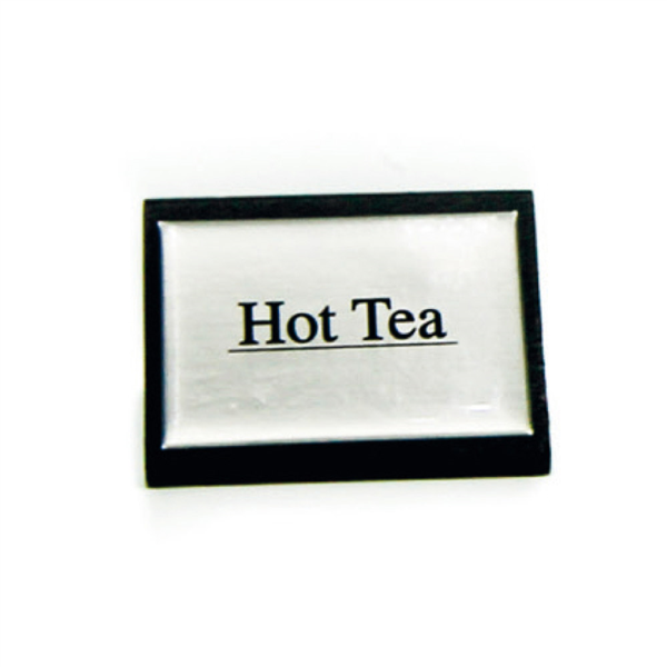 Identificadores "Hot Tea" 7,5X4,5 Cm Negro Madera (1 Unid.)