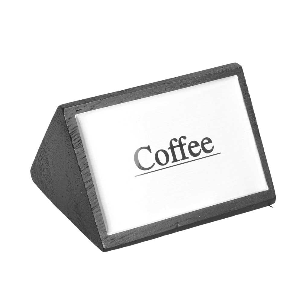 IDENTIFICADORES "COFFEE" 7,5x4,5 CM NEGRO MADERA (1 UNID.)
