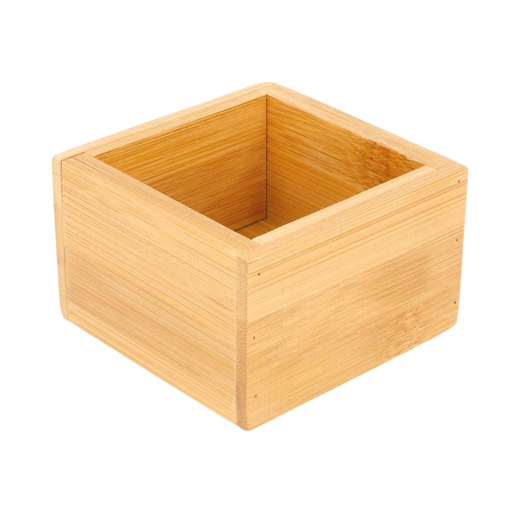 Caja Para Buffet 8X8X5 Cm Natural Bambú (1 Unid.)
