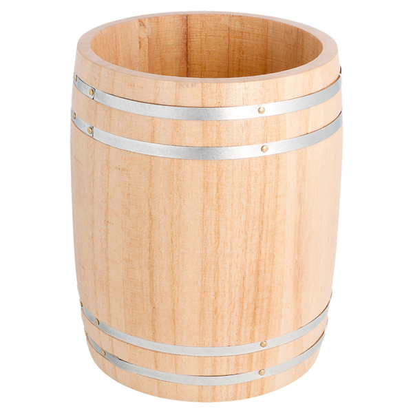 Mini Barril Ø11,5X13,8 Cm Natural Madera (1 Unid.)