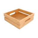 Caja Portable 20X20X7 Cm Natural Bambú (1 Unid.)