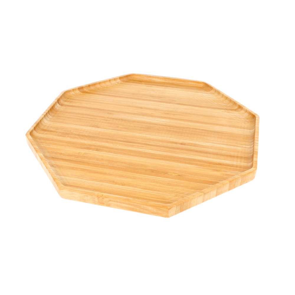 Bandeja Octogonal 28X28X1,7 Cm Bambú (1 Unid.)