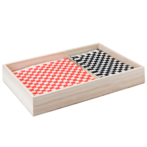 Caja Presentación Buffet 37X30X10 Cm Natural Madera (1 Unid.)