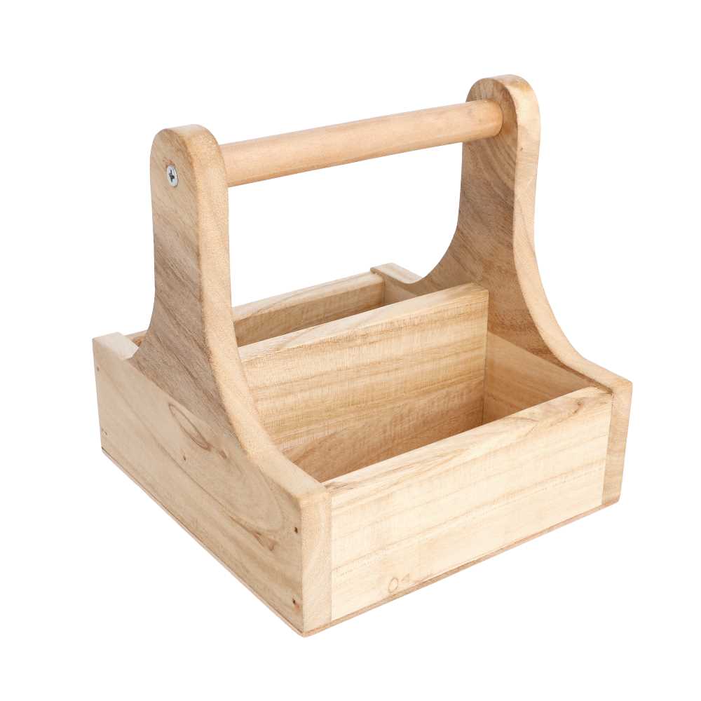 Caja Presentación Con Asa 15X15,3X15 Cm Natural Madera (1 Unid.)