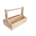 CAJA PRESENTACIÓN CON ASA 25x15,3x18 CM NATURAL MADERA (1 UNID.)