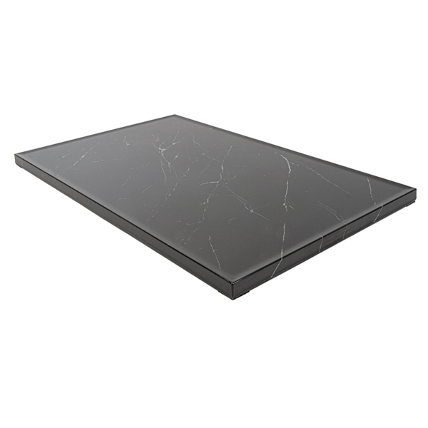 BANDEJA PARA BUFET 'ASAMI WARE' 53x32,5x1,7 CM SÍMIL MARMOL NEGRO MELAMINA (1 UNID.)