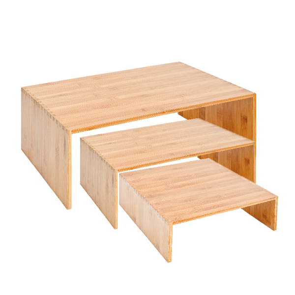 3 U. ELEVADORES BUFFET GRANDES NATURAL BAMBÚ (1 UNID.)