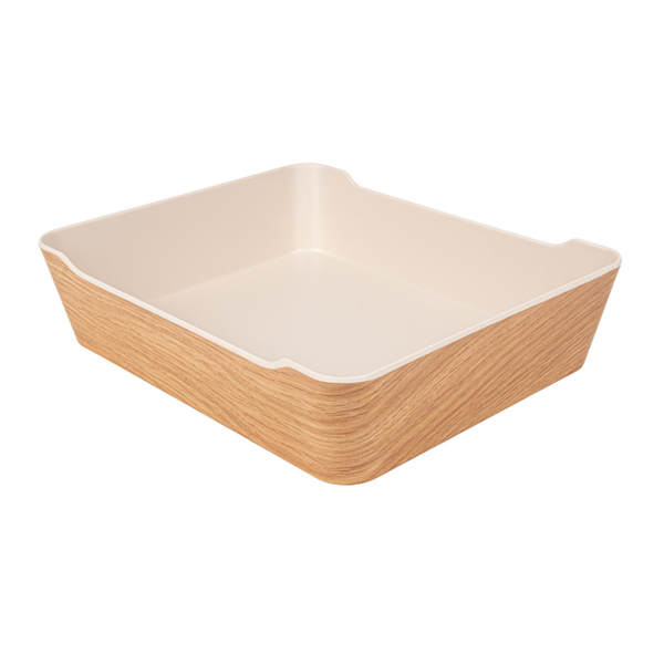 BENTO BOXES 'ASAMI WARE' 3000 ML 29x24x6,7 CM SÍMIL MADERA MELAMINA (6 UNID.)