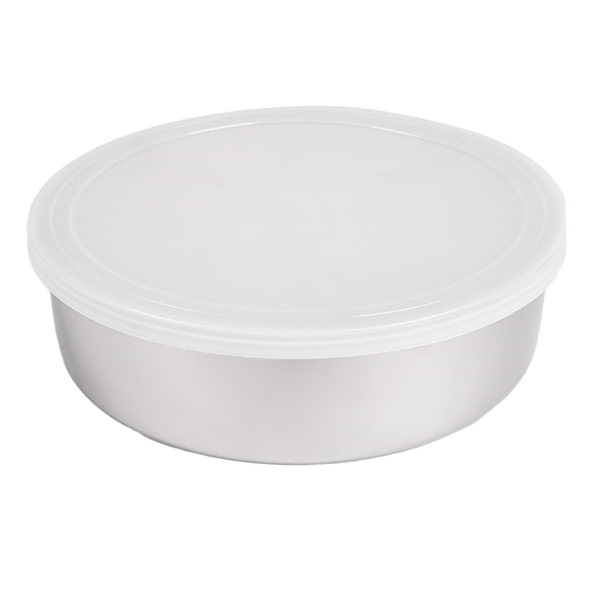 Bol Con Tapa 'Artinox' 1080 Ml Ø18X5,5 Cm Plateado Inox + Ldpe (24 Unid.)