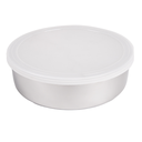 BOL CON TAPA 'ARTINOX' 1080 ML Ø18x5,5 CM PLATEADO INOX + LDPE (24 UNID.)