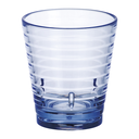 VASOS CON RELIEVE 280 ML Ø 8,5/6x9,5 CM AZUL POLICARBONATO (12 UNID.)