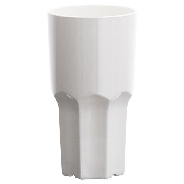 VASOS APILABLES 460 ML Ø 8,2/6,2x15,1 CM BLANCO POLICARBONATO (12 UNID.)