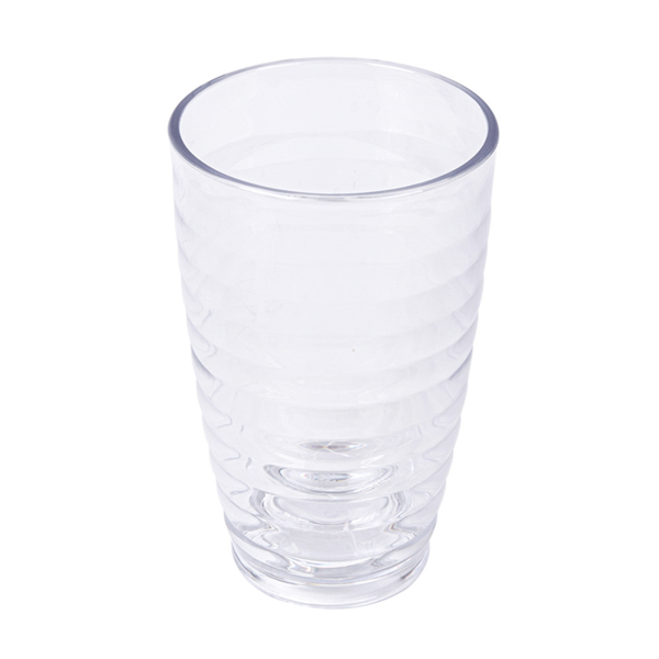 Vasos Con Relieve 380 Ml Ø 8/5,1X12,8 Cm Transparente Policarbonato (72 Unid.)