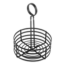 CESTA CONDIMENTOS Ø 15,5x20 CM NEGRO HIERRO (1 UNID.)