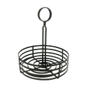 CESTA CONDIMENTOS Ø 20x20 CM NEGRO HIERRO (1 UNID.)