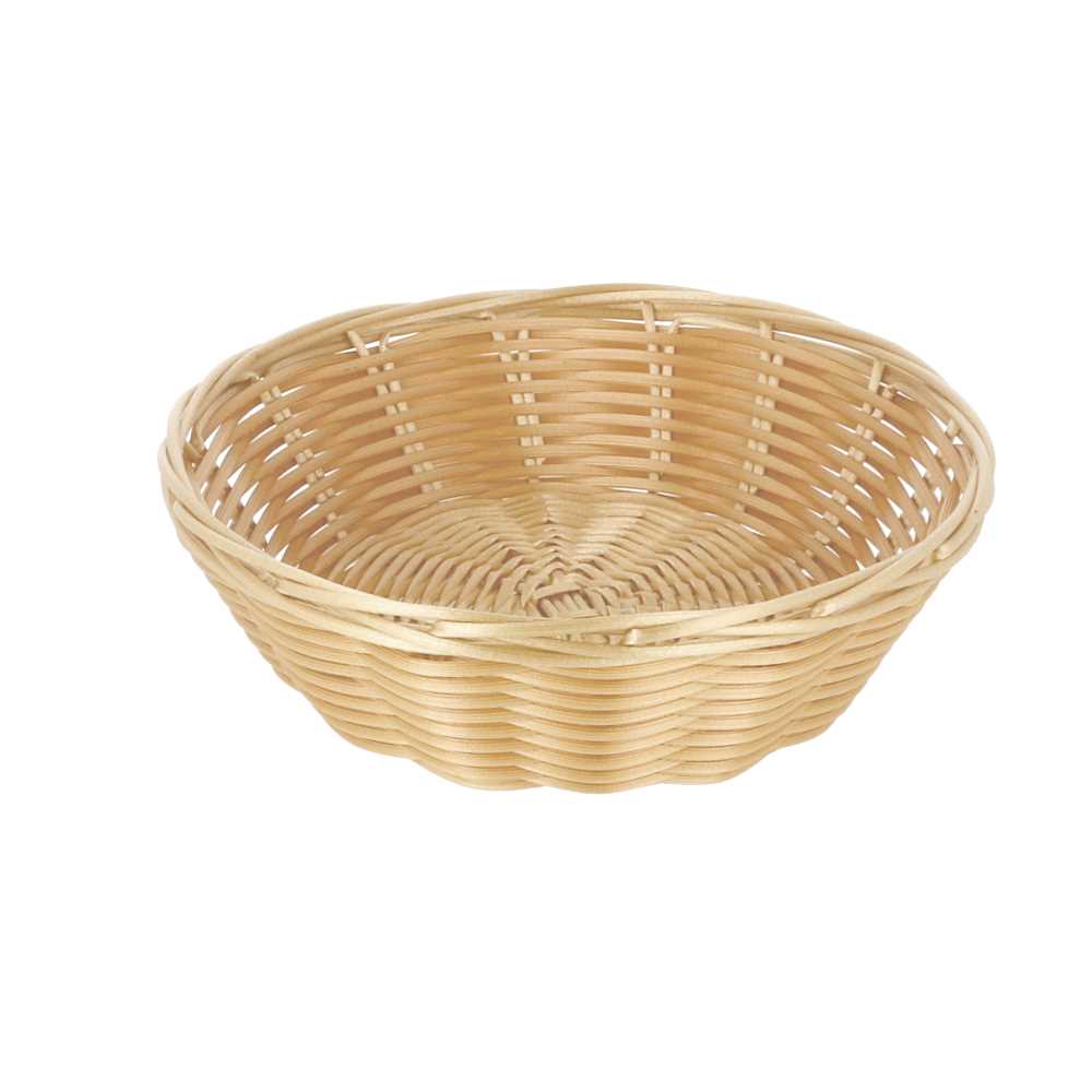 Cestas Símil Mimbre Redondas Ø 18X5 Cm Natural Pp (12 Unid.)