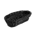 CESTAS SÍMIL MIMBRE ALARGADAS 23x9x8 CM NEGRO PP (12 UNID.)