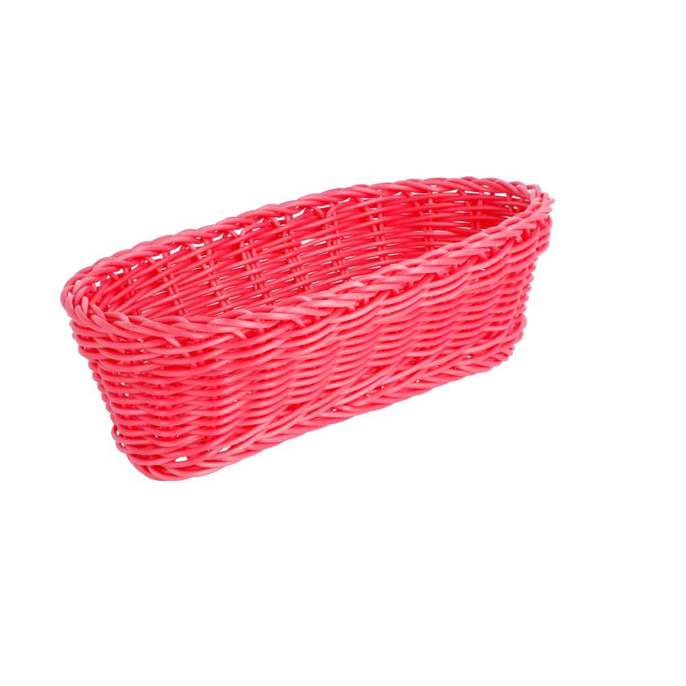 Cestas Símil Mimbre Alargadas 23X9X8 Cm Fucsia Pp (12 Unid.)