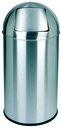 PAPELERA PUSH DE ACERO INOXIDABLE BRILLO 40L BASURA