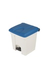 CONTENEDOR 30L TAPA BLANCA AZUL COCINA